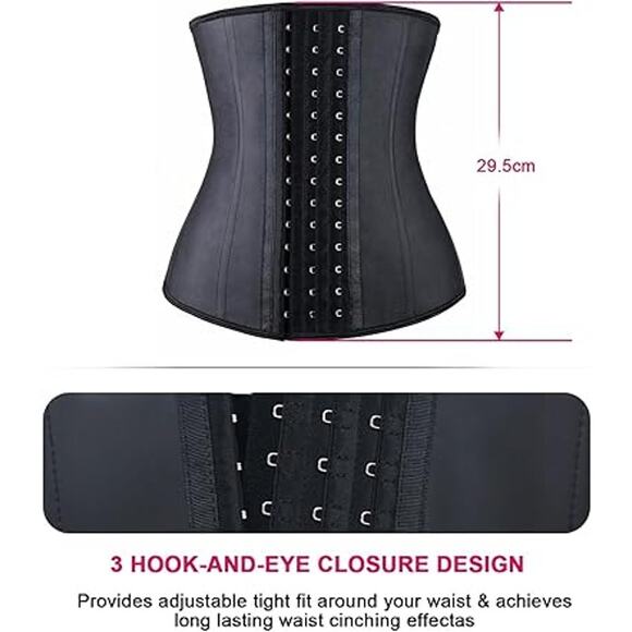 YIANNA Waist Trainer for Women Tummy Control Latex Underbust Waist Cincher Corse - Picture 3 of 5